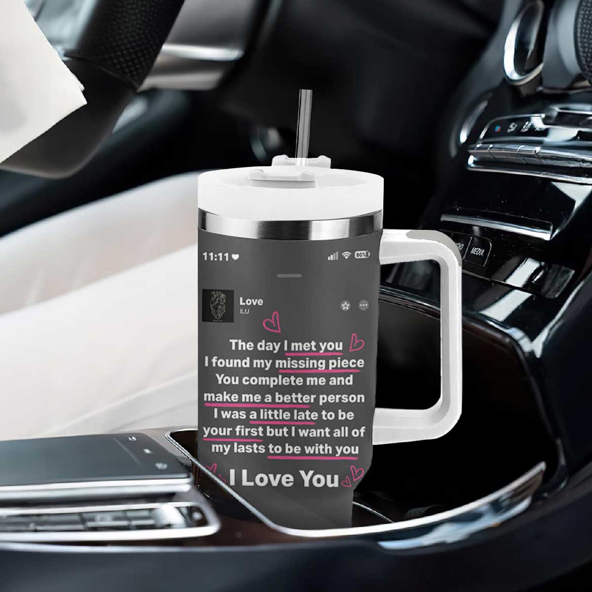 Anniversary Gifts Tumbler With Handle Wedding Valentines Day Gifts For Her Wife TB10 Print Your Wear