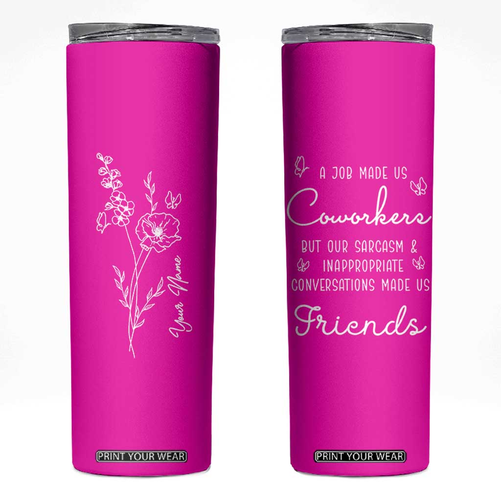 Coworker Gifts Skinny Tumbler Thank You Appreciation Gifts For Coworkers Friends TB10 Pink Print Your Wear