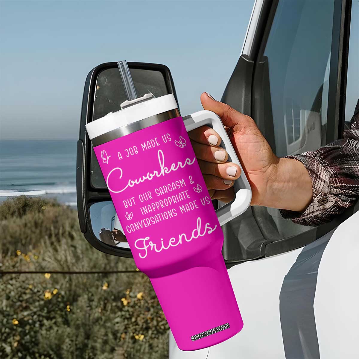 Coworker Gifts Tumbler With Handle Thank You Appreciation Gifts For Coworkers Friends TB10 Print Your Wear