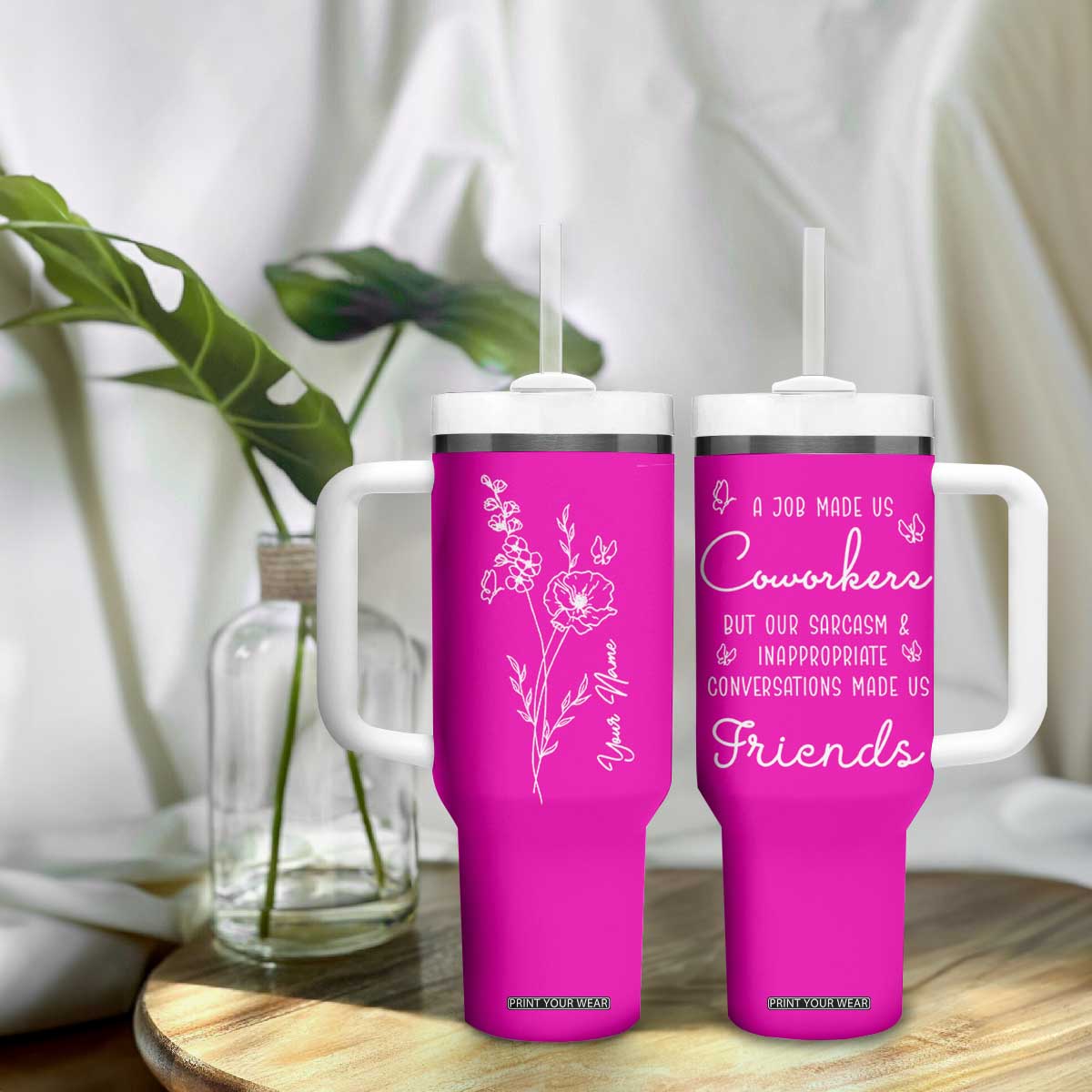 Coworker Gifts Tumbler With Handle Thank You Appreciation Gifts For Coworkers Friends TB10 Print Your Wear