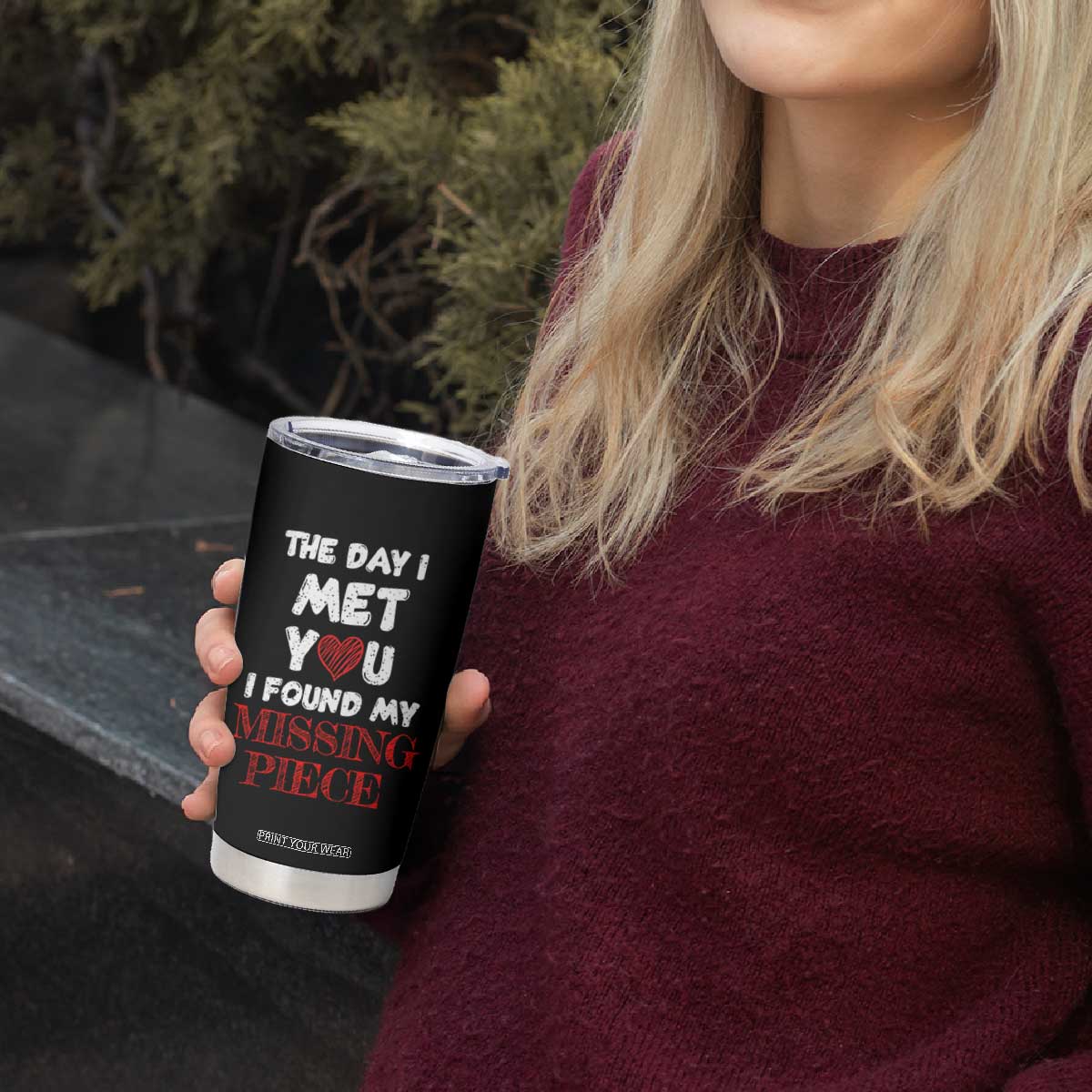 The Day I Met You I Found My Missing Piece Tumbler Cup Couple Matching TB10 Print Your Wear