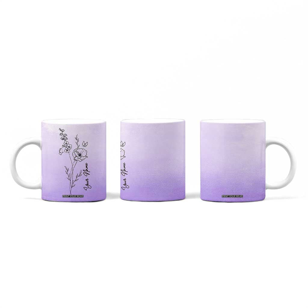 Personalized Gifts for Women Coffee Mug Custom Name Wildflower Floral Mothers Day Gift TB10 Print Your Wear