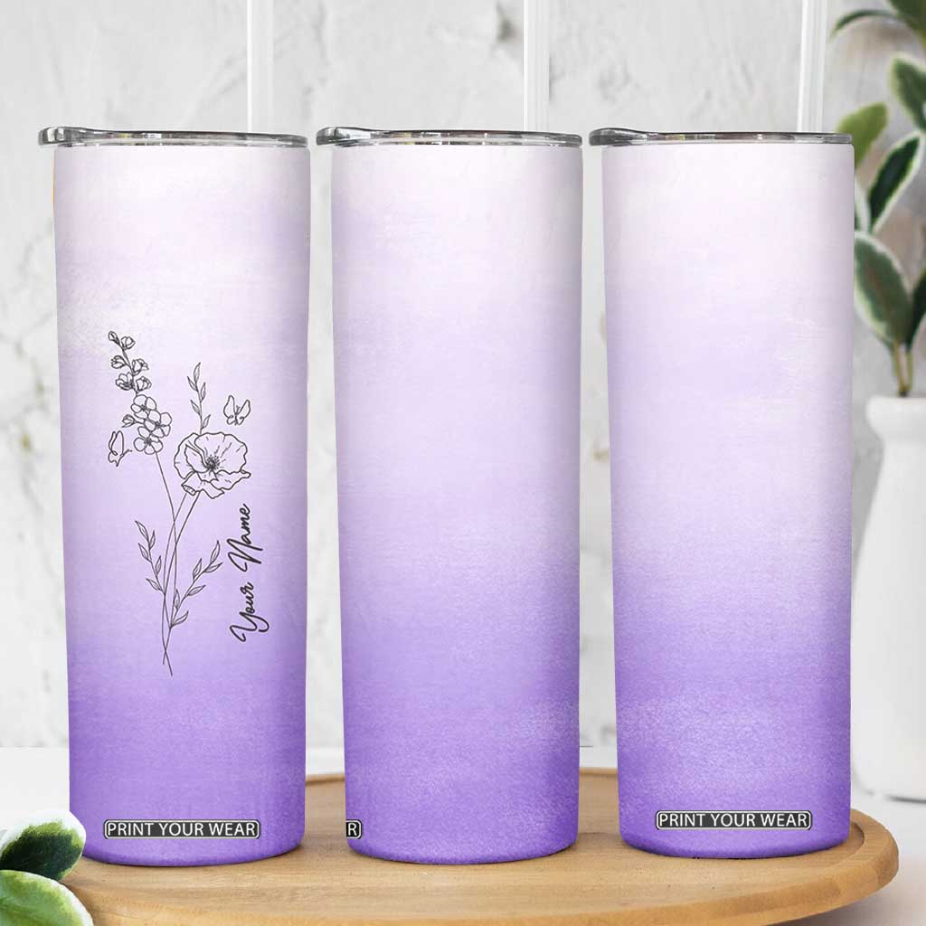 Personalized Gifts for Women Skinny Tumbler Custom Name Wildflower Floral Mothers Day Gift TB10 Print Your Wear