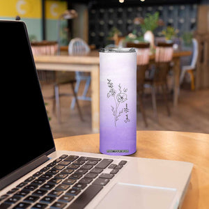 Personalized Gifts for Women Skinny Tumbler Custom Name Wildflower Floral Mothers Day Gift TB10 Print Your Wear