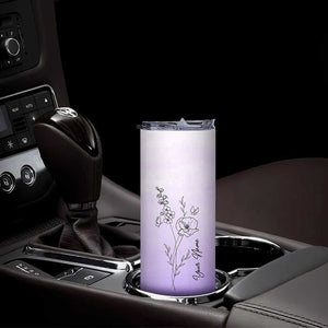 Personalized Gifts for Women Skinny Tumbler Custom Name Wildflower Floral Mothers Day Gift TB10 Print Your Wear