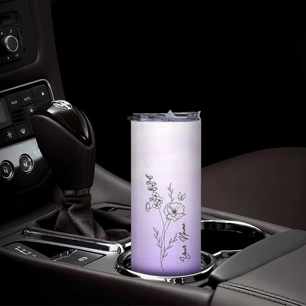 Personalized Gifts for Women Skinny Tumbler Custom Name Wildflower Floral Mothers Day Gift TB10 Print Your Wear