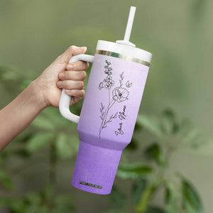 Personalized Gifts for Women Tumbler With Handle Custom Name Wildflower Floral Mothers Day Gift TB10 Print Your Wear
