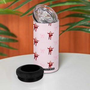 Personalized Funny Trump Valentines Day Gift For Girlfriend 4 in 1 Can Cooler Tumbler Custome Name Cute Coquette Cute Pink Bow Aesthetic TB10 Print Your Wear