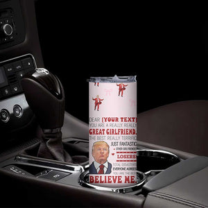 Personalized Funny Trump Valentines Day Gift For Girlfriend Skinny Tumbler Custome Name Cute Coquette Cute Pink Bow Aesthetic TB10 Print Your Wear