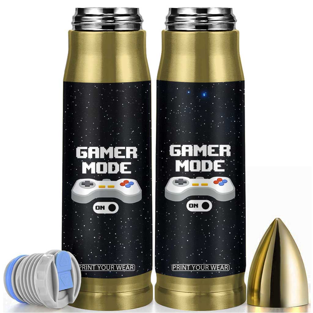 Gaming Gifts Bullet Tumbler Gamer Mode On Video Game TB10 Black Print Your Wear