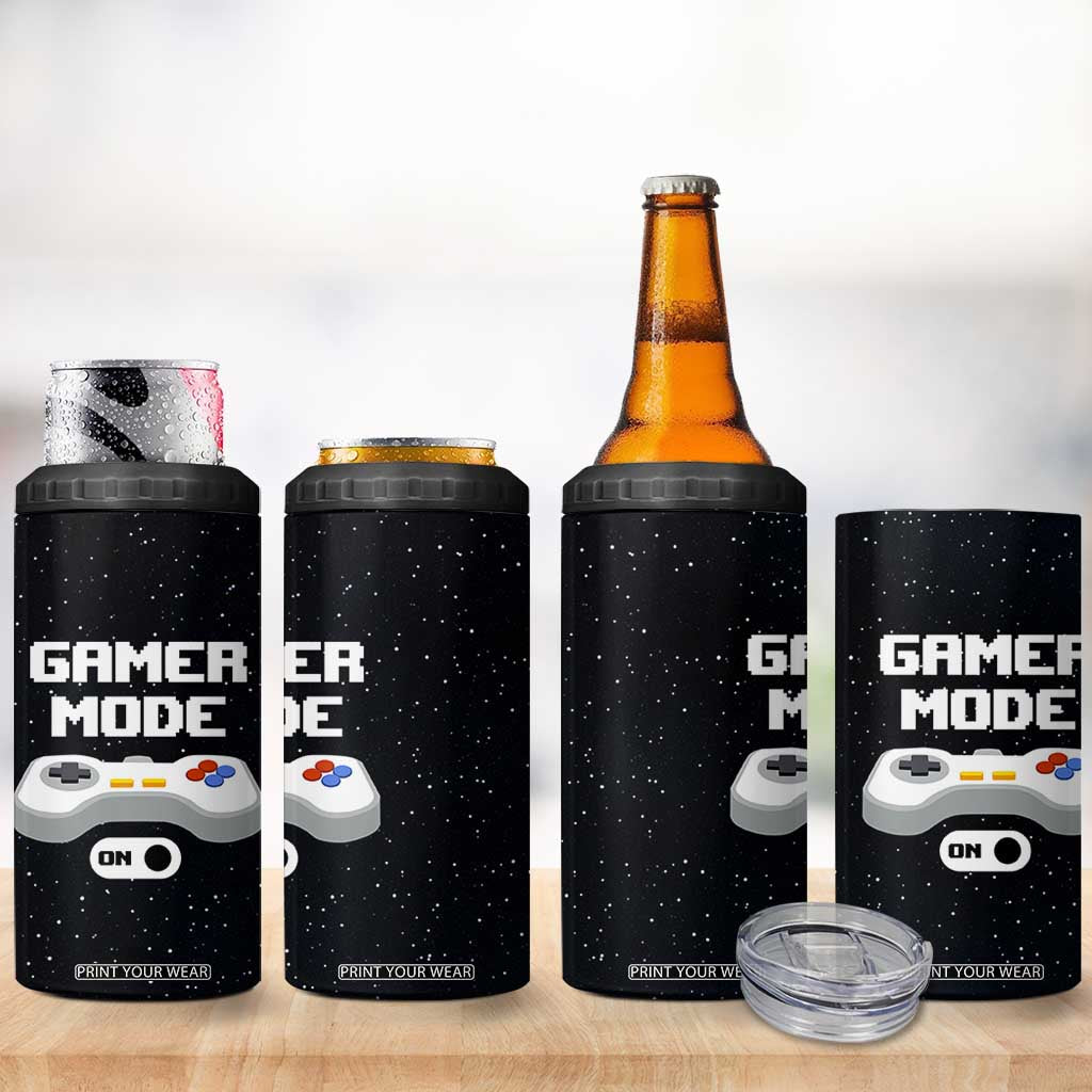 Gaming Gifts 4 in 1 Can Cooler Tumbler Gamer Mode On Video Game TB10 Print Your Wear