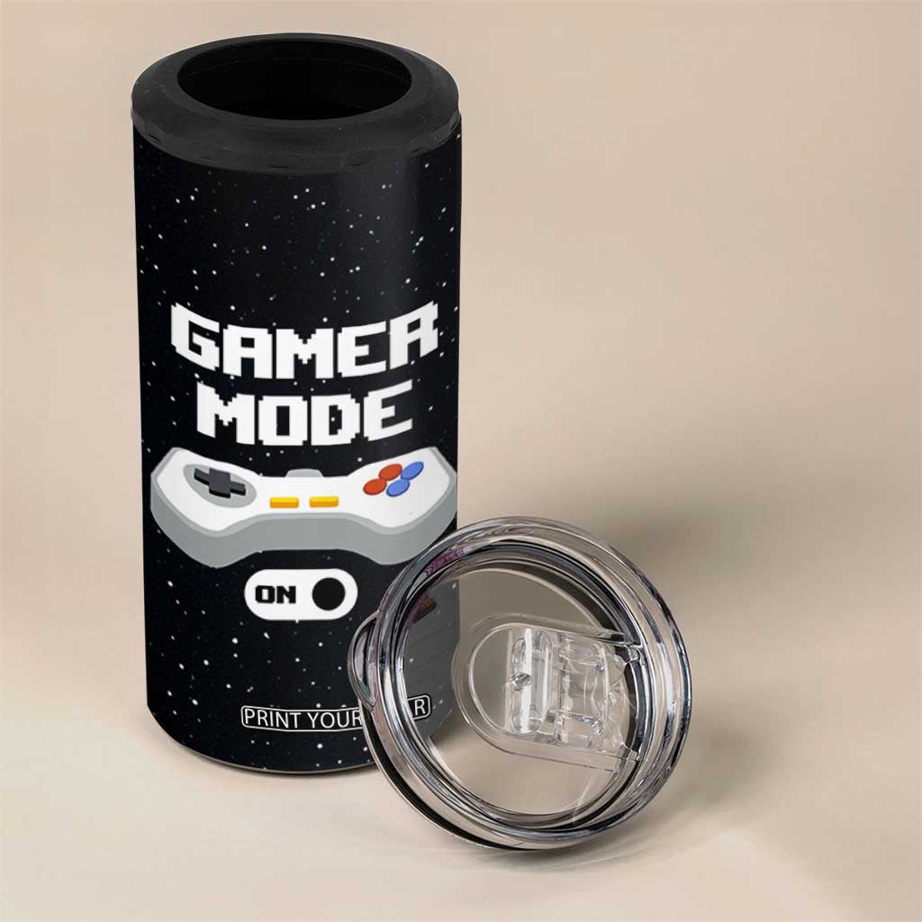 Gaming Gifts 4 in 1 Can Cooler Tumbler Gamer Mode On Video Game TB10 Print Your Wear