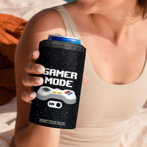 Gaming Gifts 4 in 1 Can Cooler Tumbler Gamer Mode On Video Game TB10 Print Your Wear