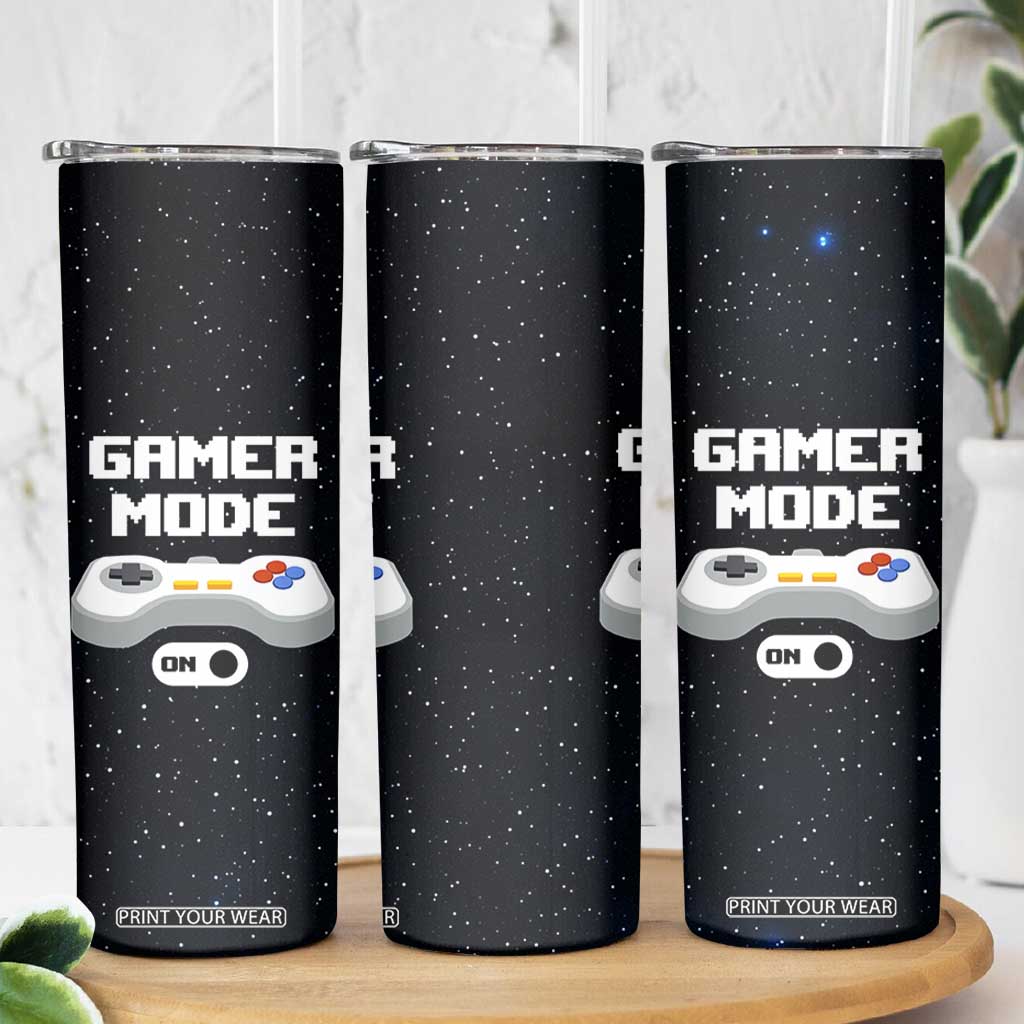 Gaming Gifts Skinny Tumbler Gamer Mode On Video Game TB10 Print Your Wear