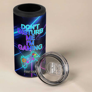 Gaming Gifts 4 in 1 Can Cooler Tumbler Warning Do Not Disturb Im Gaming Video Game Gamer TB10 Print Your Wear