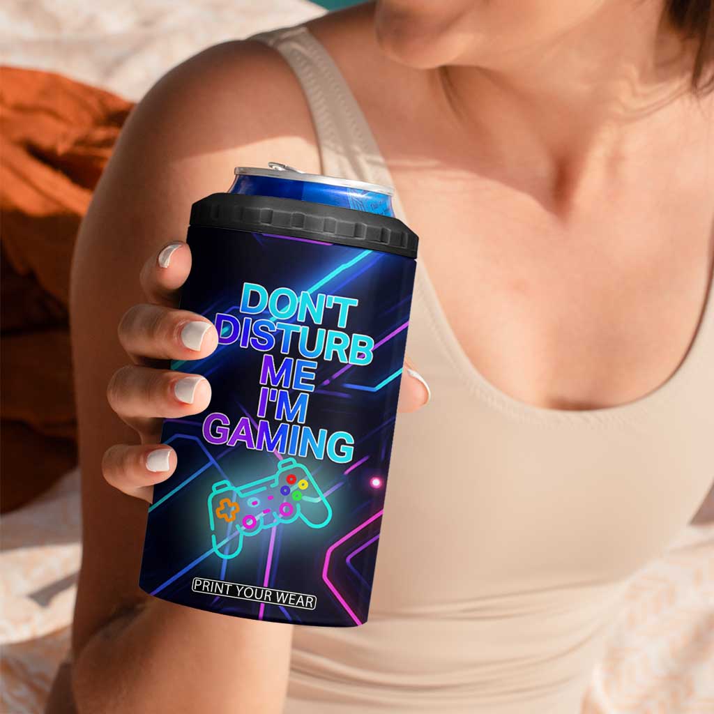 Gaming Gifts 4 in 1 Can Cooler Tumbler Warning Do Not Disturb Im Gaming Video Game Gamer TB10 Print Your Wear