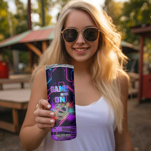 Gaming Gifts Skinny Tumbler Warning Do Not Disturb Im Gaming Video Game Gamer TB10 Print Your Wear