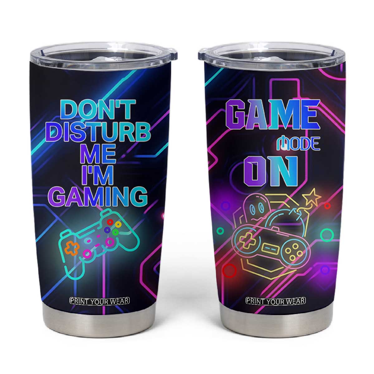 Gaming Gifts Tumbler Cup Warning Do Not Disturb Im Gaming Video Game Gamer TB10 Multicolor Print Your Wear