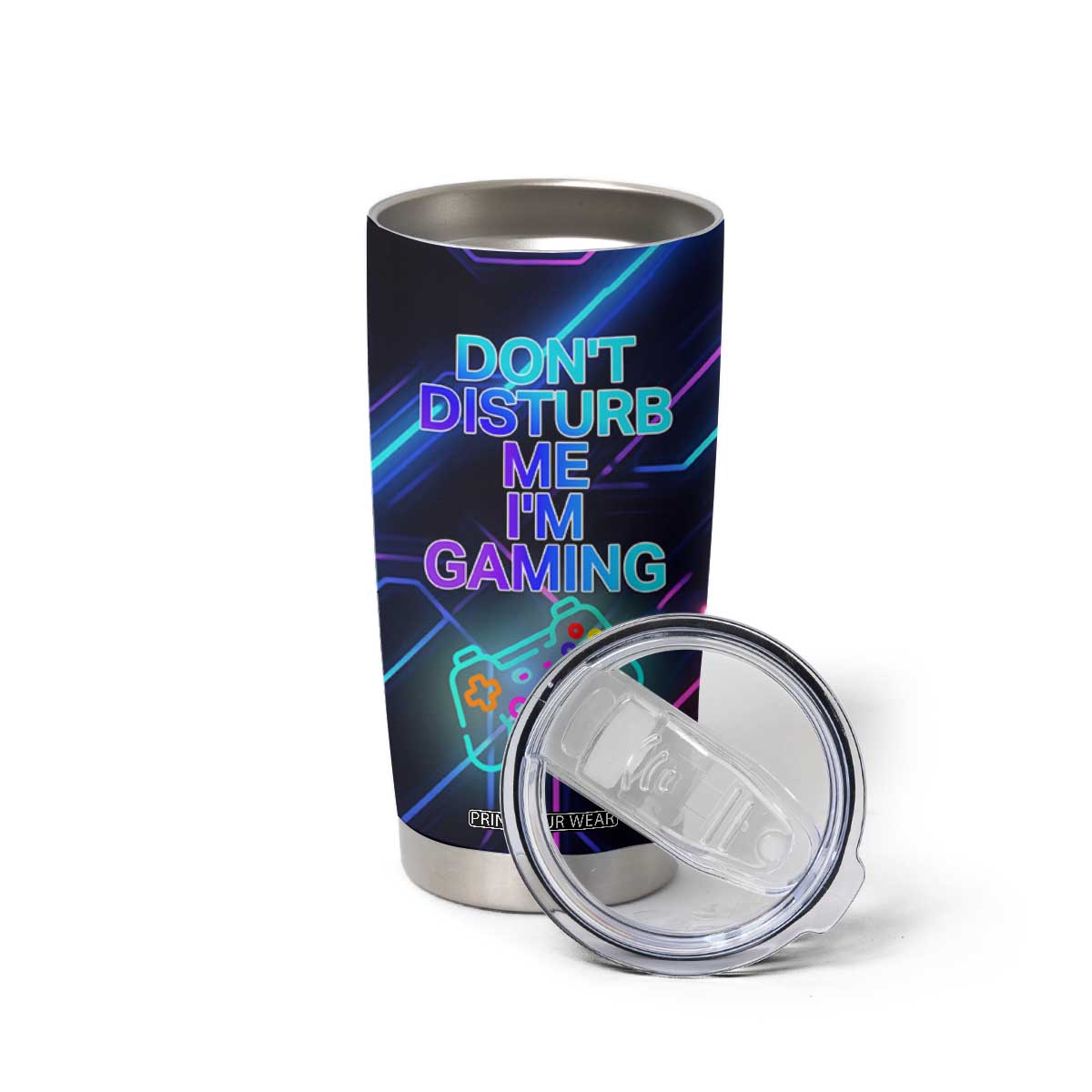 Gaming Gifts Tumbler Cup Warning Do Not Disturb Im Gaming Video Game Gamer TB10 Print Your Wear
