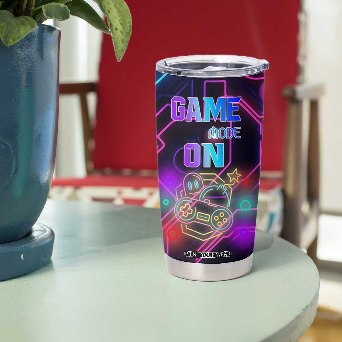Gaming Gifts Tumbler Cup Warning Do Not Disturb Im Gaming Video Game Gamer TB10 Print Your Wear