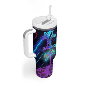 Gaming Gifts Tumbler With Handle Warning Do Not Disturb Im Gaming Video Game Gamer TB10 Print Your Wear
