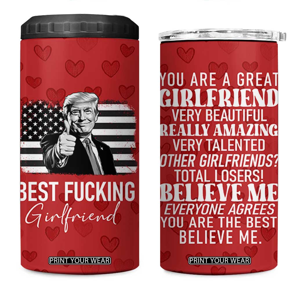 Funny Trump Valentines Day Gift For Girlfriend 4 in 1 Can Cooler Tumbler Cute Anniversary Coffee Cup TB10 One Size: 16 oz Red Print Your Wear