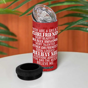 Funny Trump Valentines Day Gift For Girlfriend 4 in 1 Can Cooler Tumbler Cute Anniversary Coffee Cup TB10 Print Your Wear