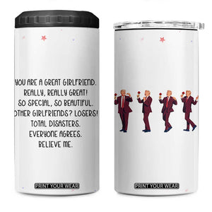 Funny Trump Valentines Gift For Girlfriend 4 in 1 Can Cooler Tumbler Anniversary Valentines Day Birthday Romantic Gifts TB10 One Size: 16 oz White Print Your Wear