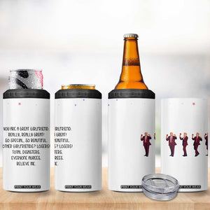 Funny Trump Valentines Gift For Girlfriend 4 in 1 Can Cooler Tumbler Anniversary Valentines Day Birthday Romantic Gifts TB10 Print Your Wear