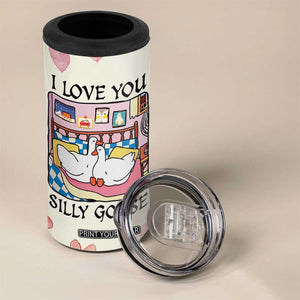 I Love You Silly Goose 4 in 1 Can Cooler Tumbler Cute Romantic Gift TB10 Print Your Wear