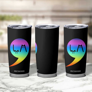 Harris Kamala 2024 Election Tumbler Cup Comma-La Funny Cat Ladies Vote Blue Madam President TB10 Print Your Wear