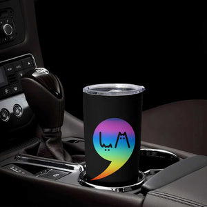 Harris Kamala 2024 Election Tumbler Cup Comma-La Funny Cat Ladies Vote Blue Madam President TB10 Print Your Wear