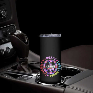 Harris 2024 Election Skinny Tumbler Feminist Flower Peace Love Equality Hope Diversity American Flag TB10 Print Your Wear