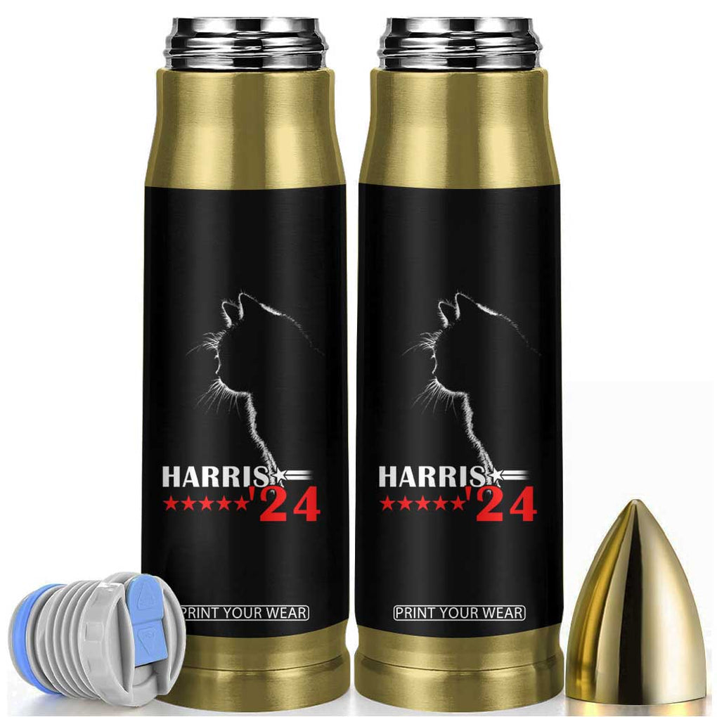Cat Ladies For Kamala Harris 2024 Funny Bullet Tumbler Madam President TB10 Black Print Your Wear