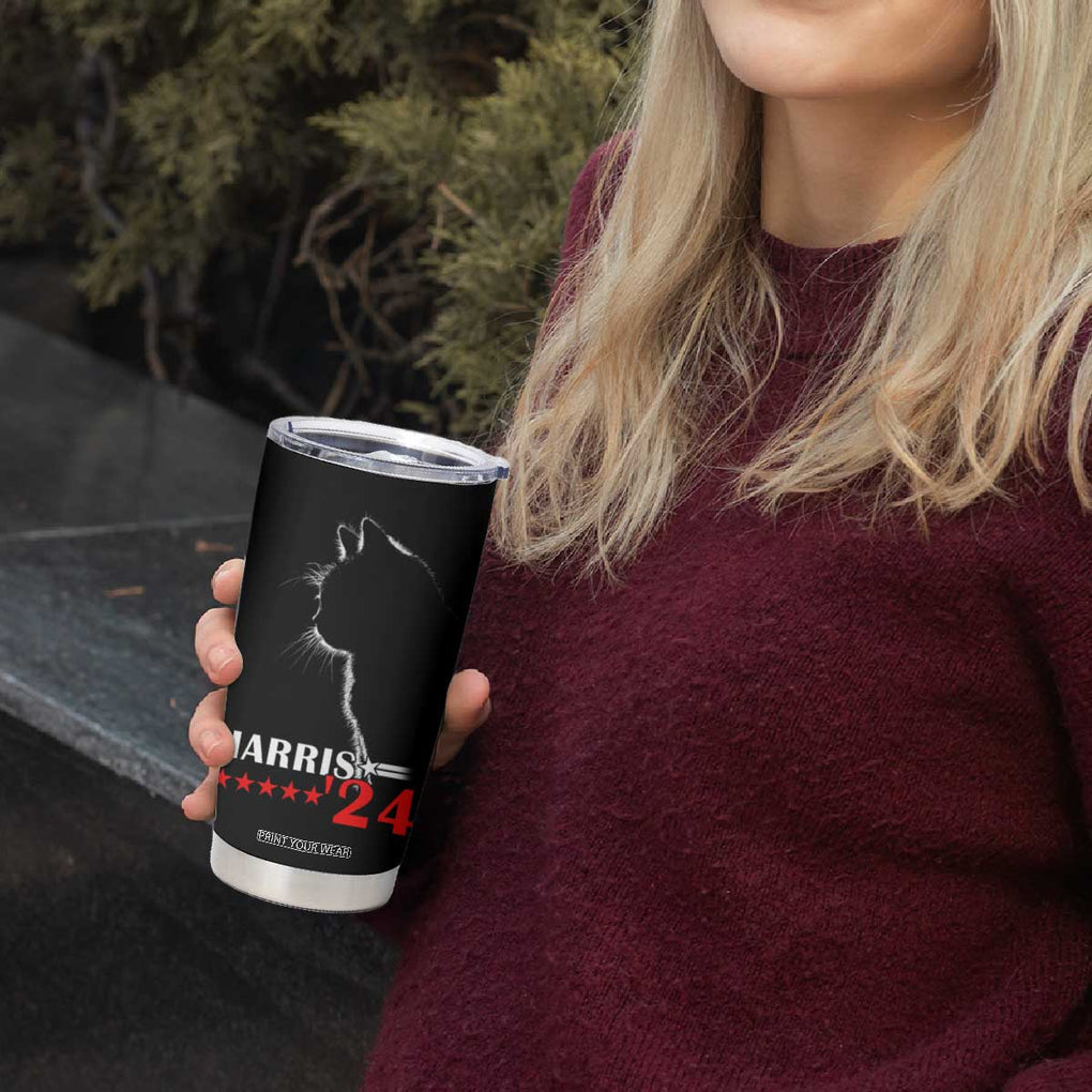 Harris 2024 Tumbler Cup Cat Lady Ladies for Kamala Madam President TB10 Print Your Wear