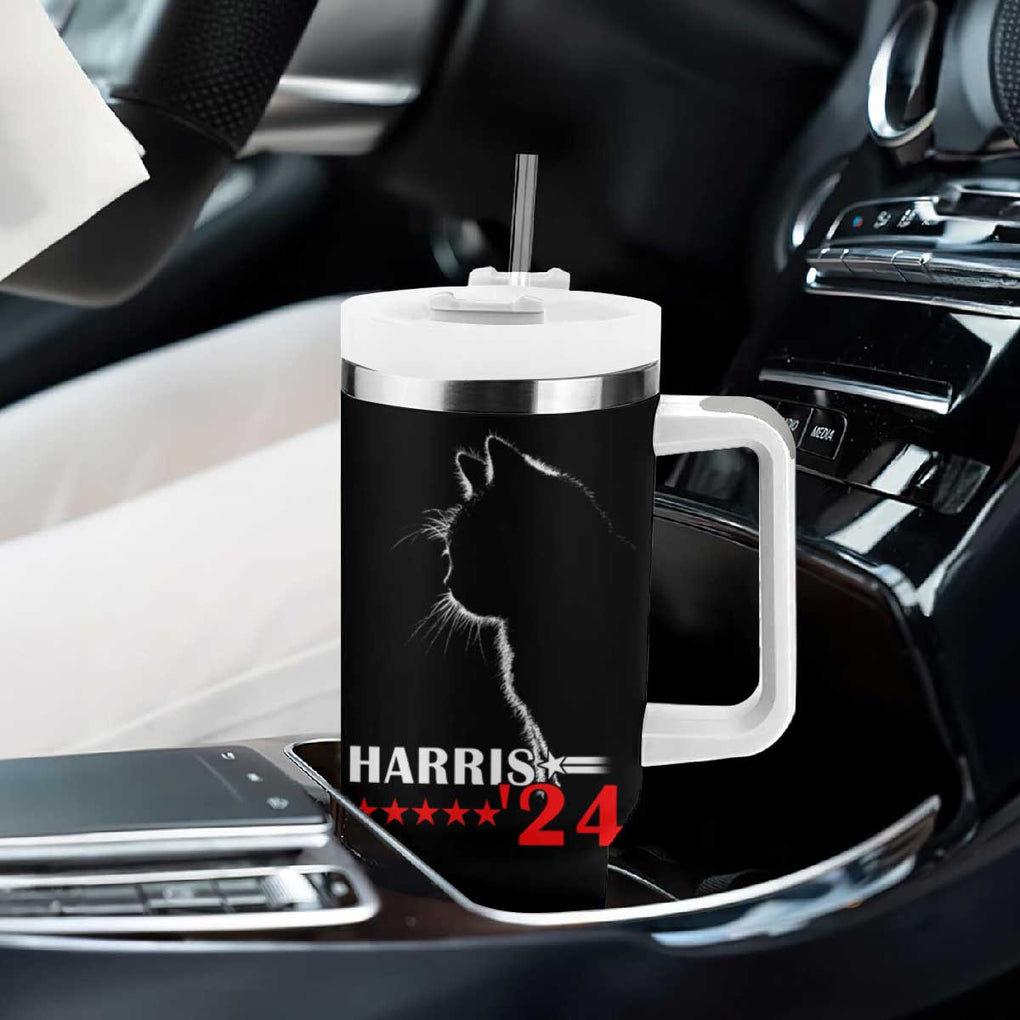 Harris 2024 Tumbler With Handle Cat Lady Ladies for Kamala Madam President TB10 Print Your Wear