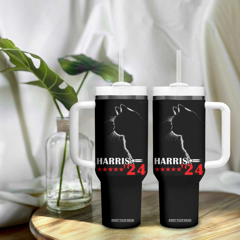 Harris 2024 Tumbler With Handle Cat Lady Ladies for Kamala Madam President TB10 Print Your Wear