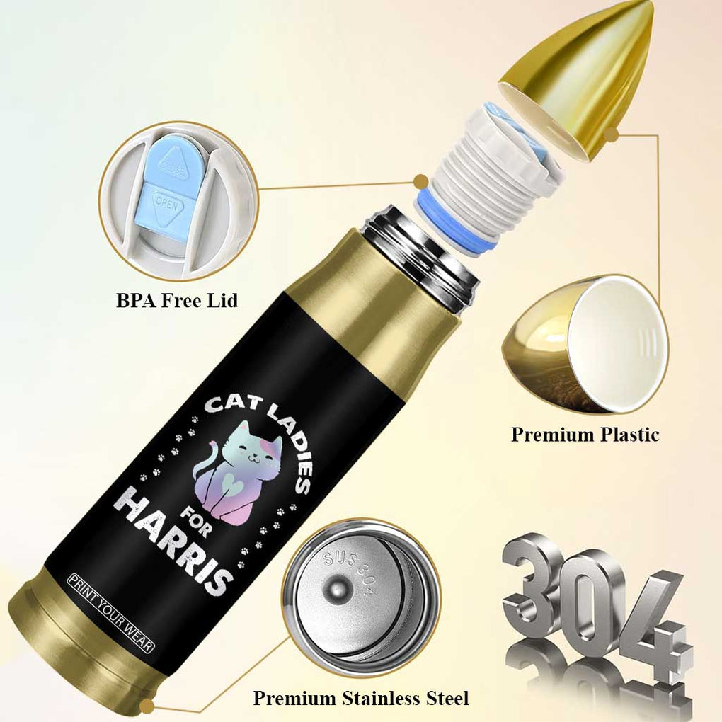 Harris 2024 Bullet Tumbler Cat Lady For Kamala Fans Madam President TB10 Print Your Wear