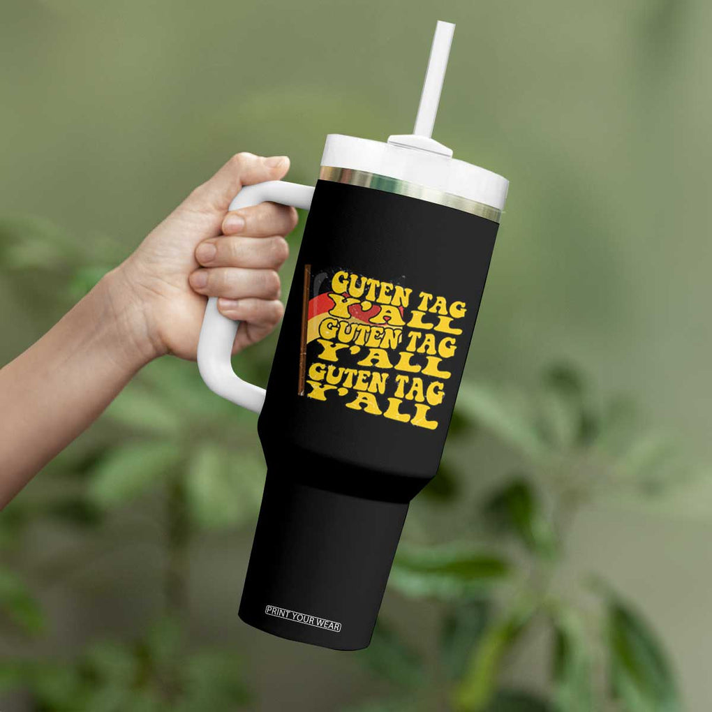Oktoberfest German Flag Tumbler With Handle Prost Guten Tag Y'all Beer Festival TB10 Print Your Wear