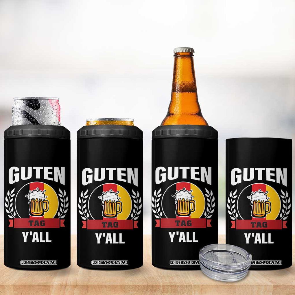 Oktoberfest German Flag 4 in 1 Can Cooler Tumbler Prost Guten Tag Y'all Beer Festival TB10 Print Your Wear