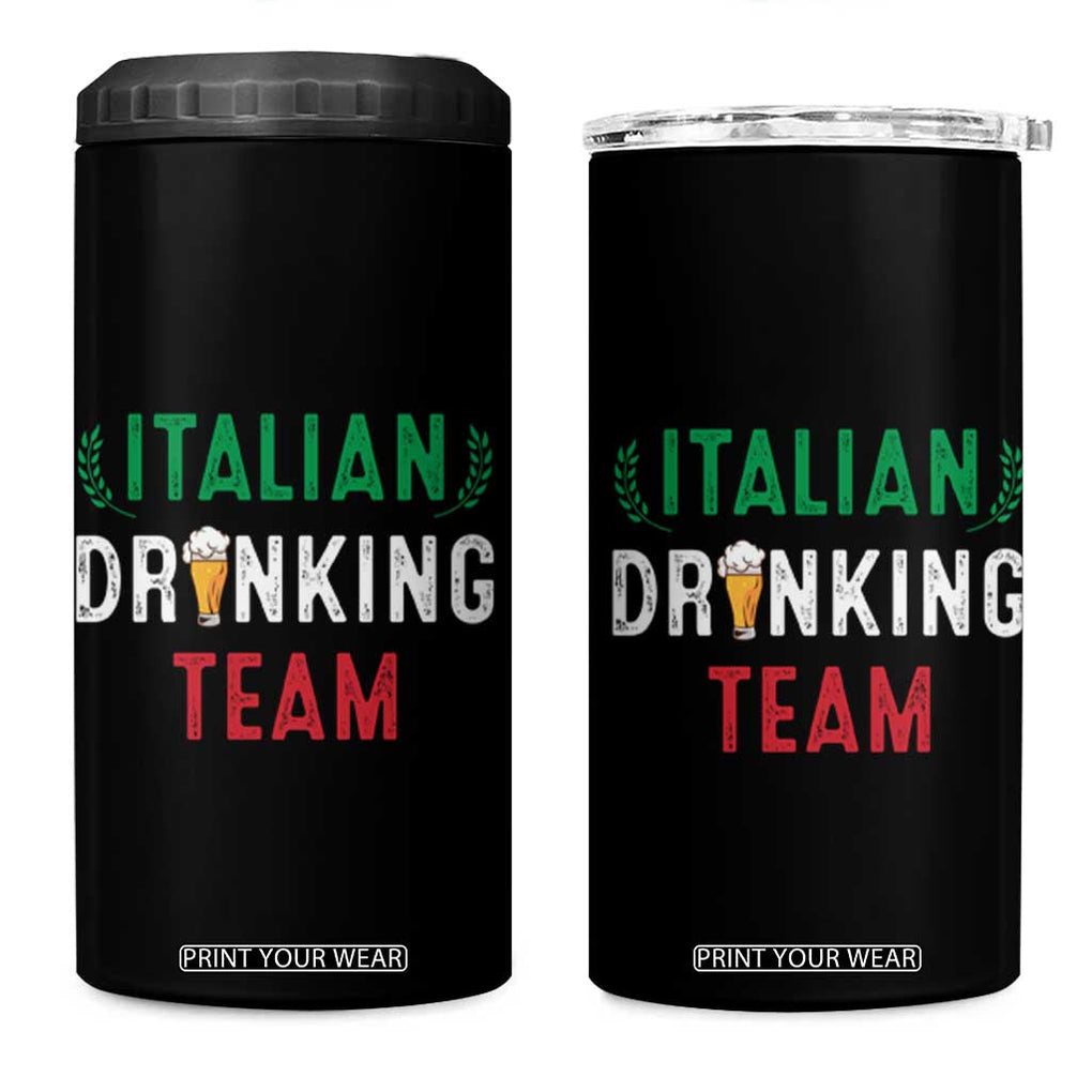 Funny Beer Alcohol Drunk 4 in 1 Can Cooler Tumbler Oktoberfest Italian Drinking Team TB10 One Size: 16 oz Black Print Your Wear