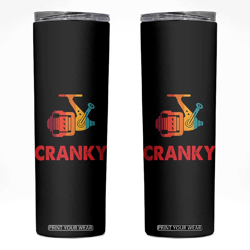 Crankbait Fishing Lure Skinny Tumbler Cranky Funny Gift For Fisherman TB10 Black Print Your Wear