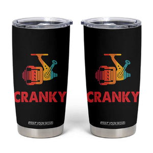 Crankbait Fishing Lure Tumbler Cup Cranky Funny Gift For Fisherman TB10 Black Print Your Wear