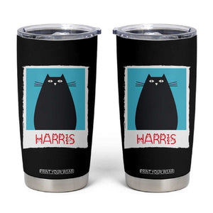 Cat Ladies Vote for Kamala President Tumbler Cup Funny Kitty For Harris 2024 TB10 Black Print Your Wear