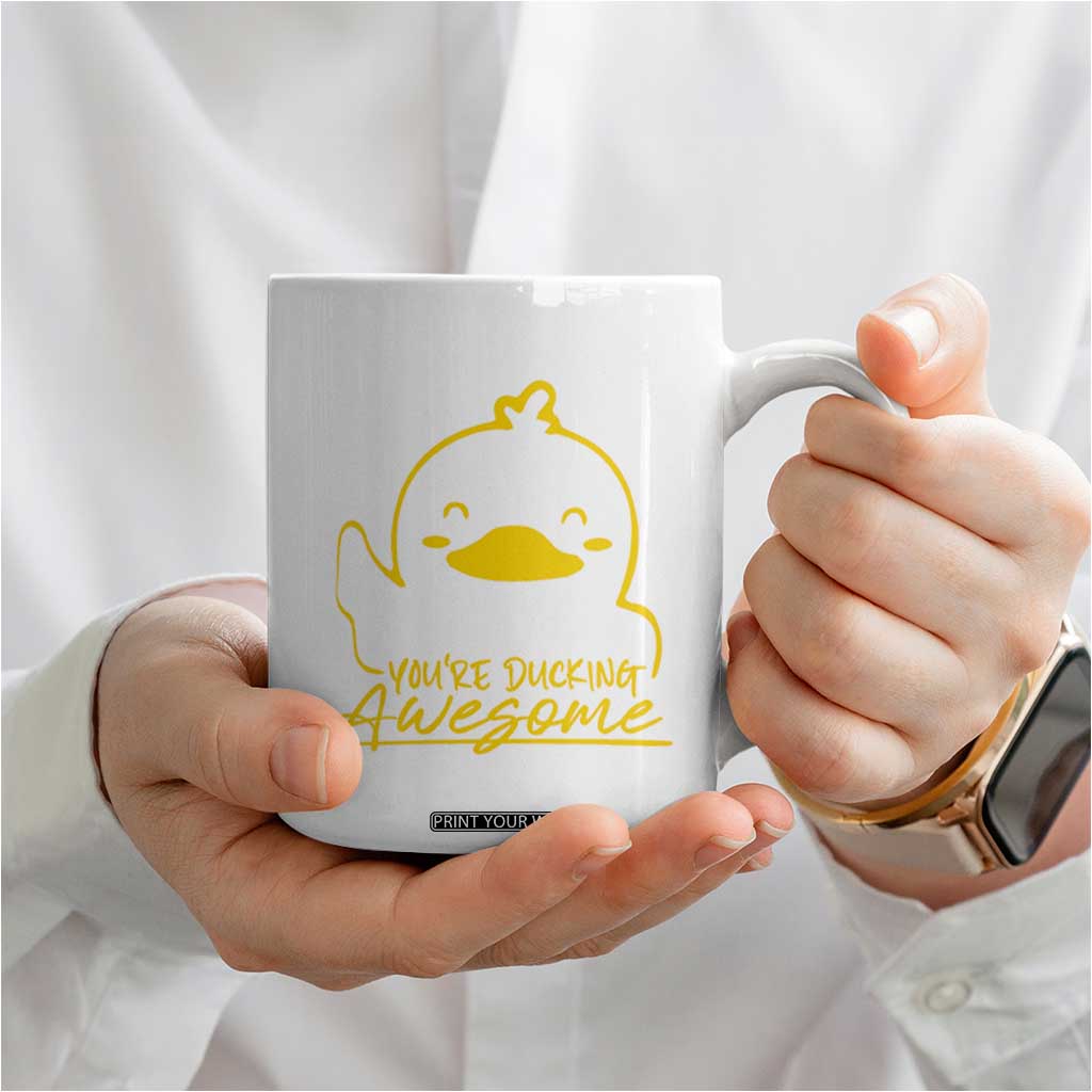 Thank You Gifts Coffee Mug Emotional Positive Support Funny Duck Positive Inspirational Gifts TB10 Print Your Wear