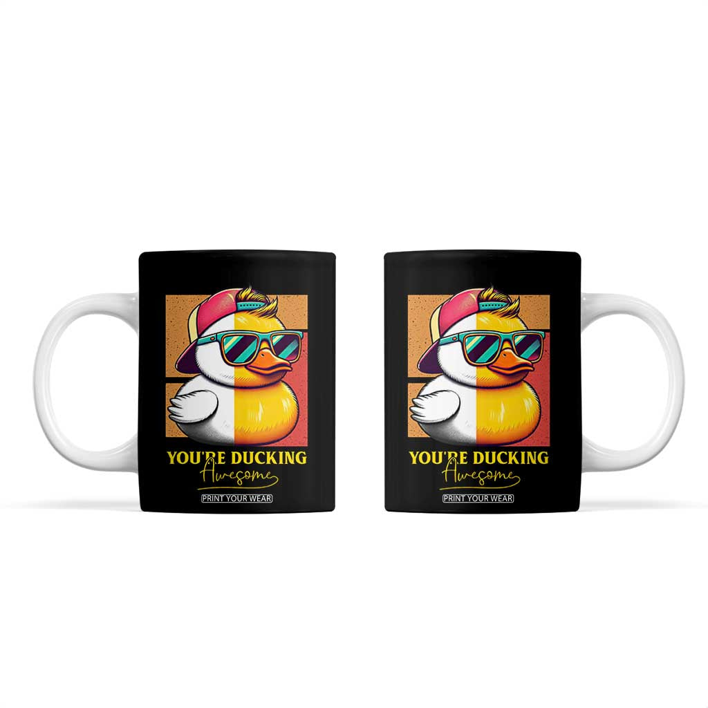 Inspirational Gifts Coffee Mug Emotional Positive Support Funny Duck Positive Thank You Gifts TB10 Black Print Your Wear