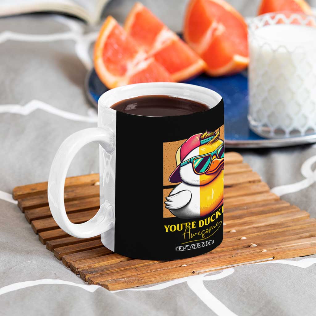 Inspirational Gifts Coffee Mug Emotional Positive Support Funny Duck Positive Thank You Gifts TB10 Print Your Wear