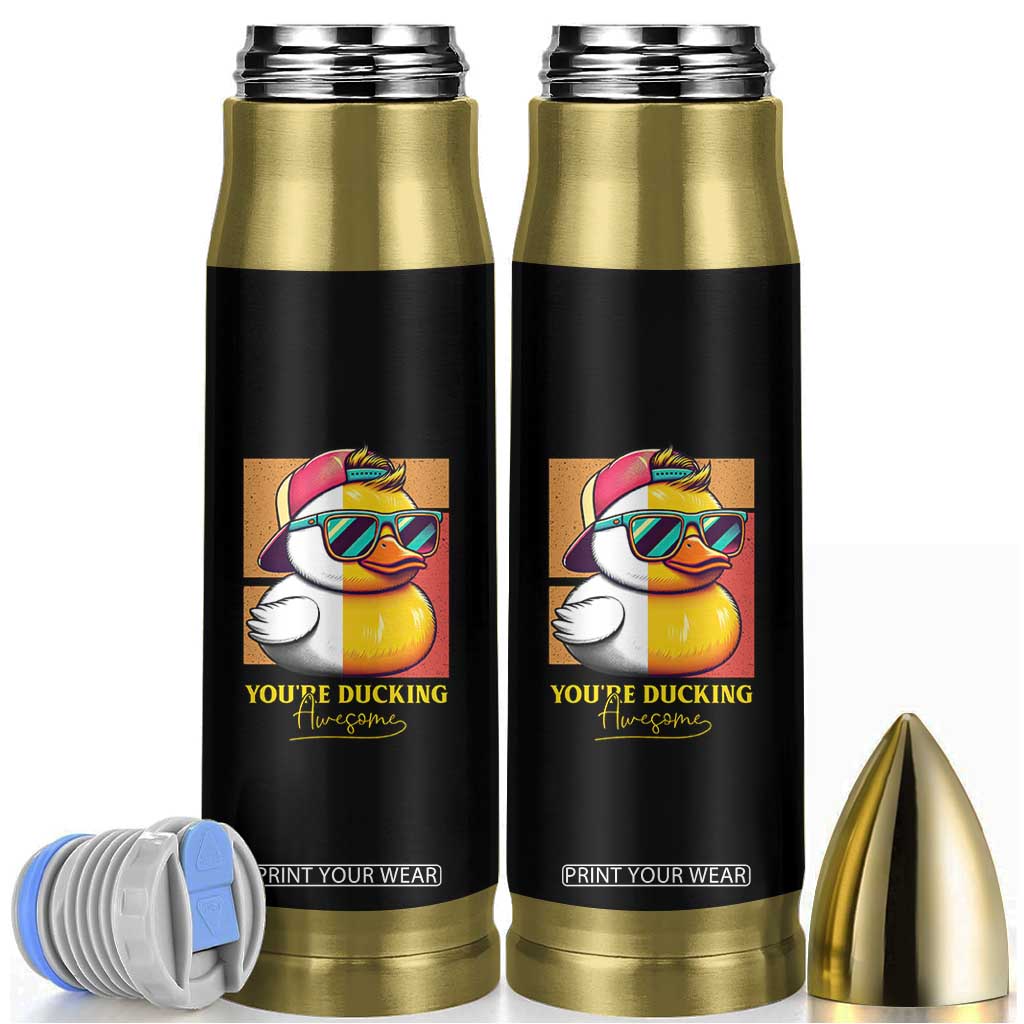 Inspirational Gifts Bullet Tumbler Emotional Positive Support Funny Duck Positive Thank You Gifts TB10 Black Print Your Wear