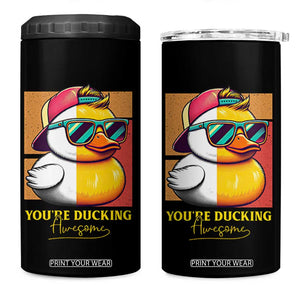 Inspirational Gifts 4 in 1 Can Cooler Tumbler Emotional Positive Support Funny Duck Positive Thank You Gifts TB10 One Size: 16 oz Black Print Your Wear