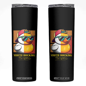 Inspirational Gifts Skinny Tumbler Emotional Positive Support Funny Duck Positive Thank You Gifts TB10 Black Print Your Wear